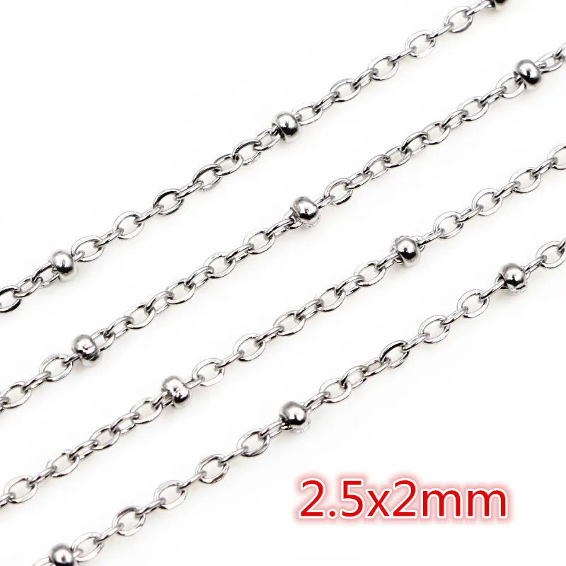 5m Stainless Steel Necklace Chains for DIY Jewelry