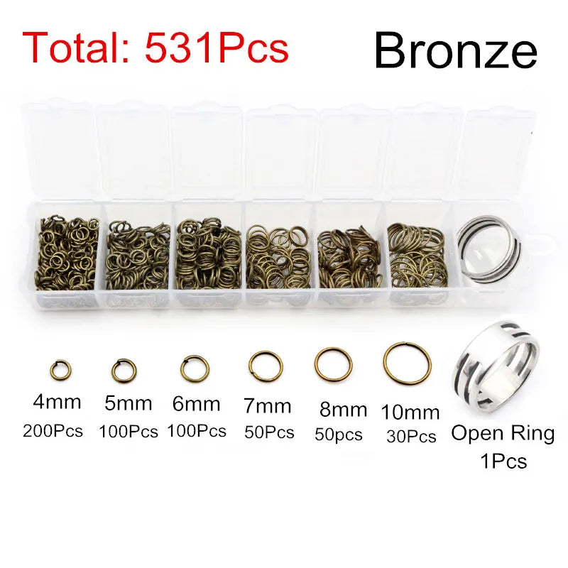 Assorted Jump Ring Set – 8 Colors, 3–10mm
