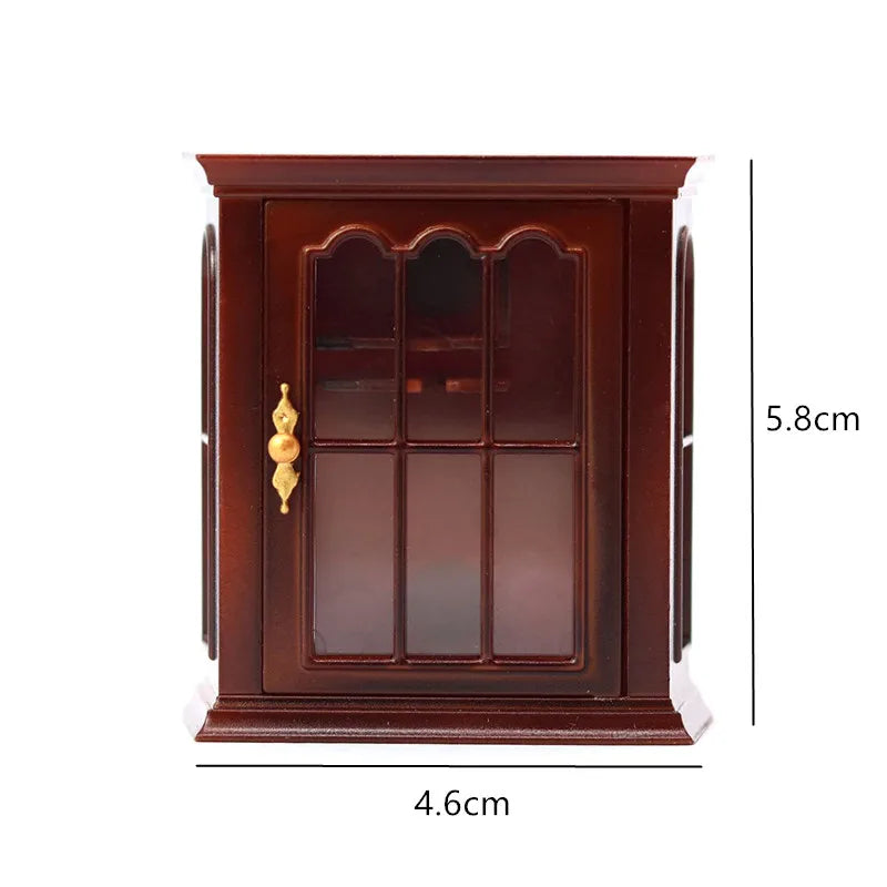 1:12 Mini White Cupboard – Dollhouse Display & Storage Cabinet