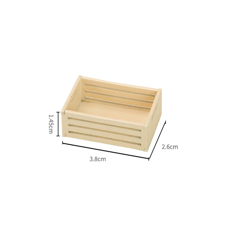 1/12 Dollhouse Mini Bakery Display Cabinet – Wooden Shop Shelf