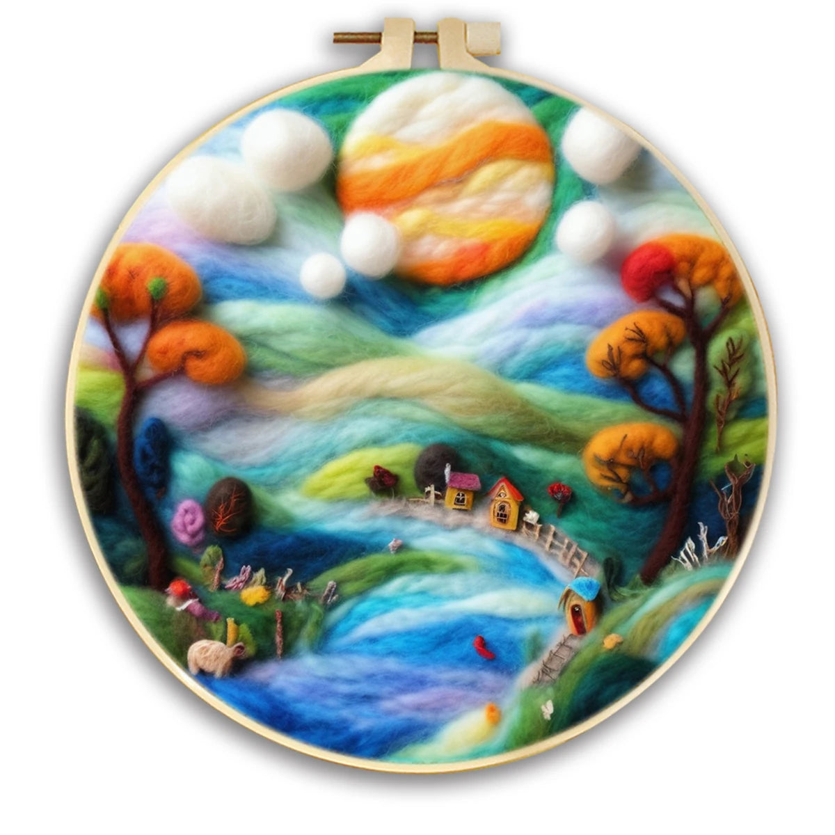 DIY Wool Felt Painting Kit – Moon Scenery