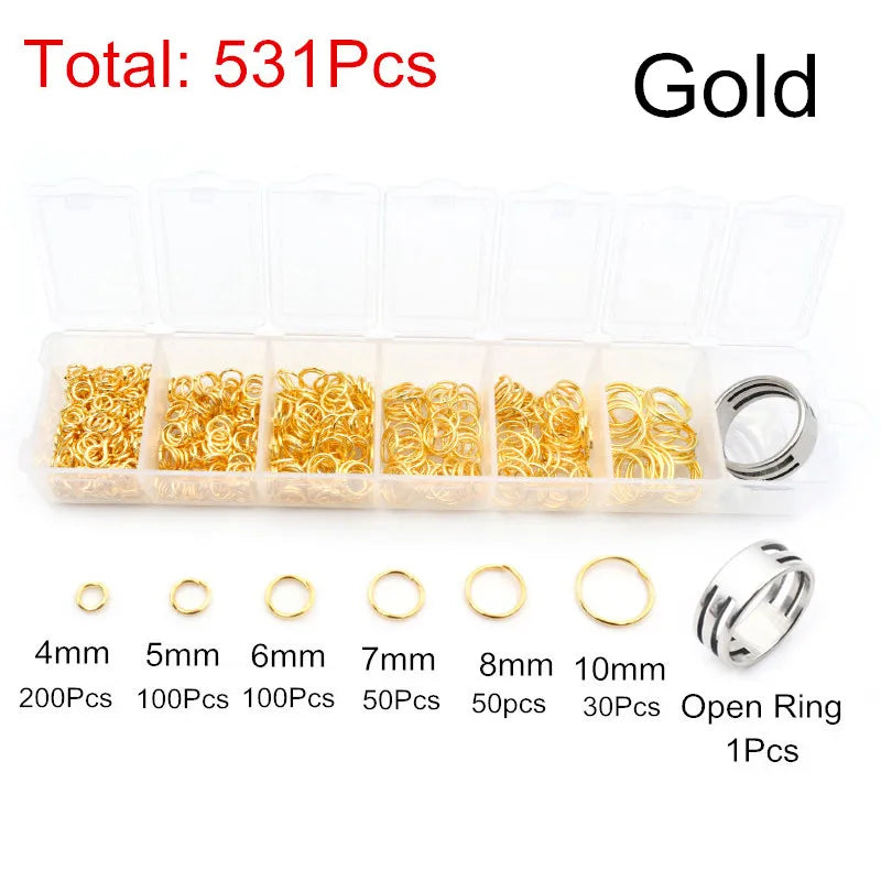Assorted Jump Ring Set – 8 Colors, 3–10mm