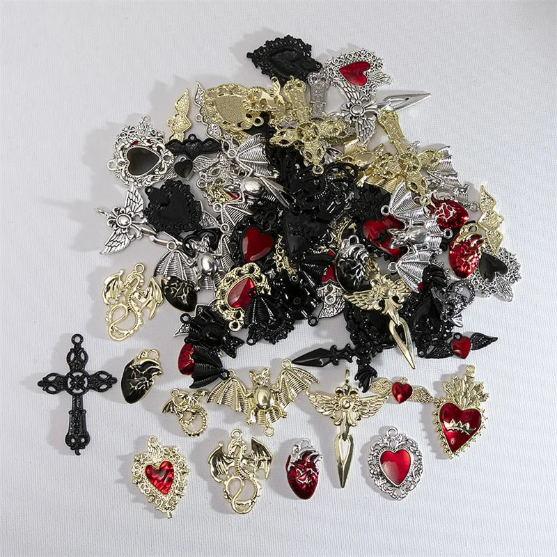  10pcs Halloween Gothic Charms – Random Styles