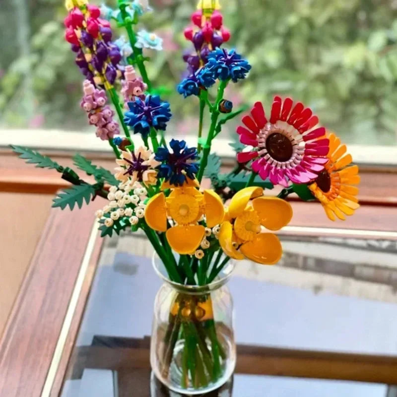 Bird Paradise & Rose Bouquet Building Blocks