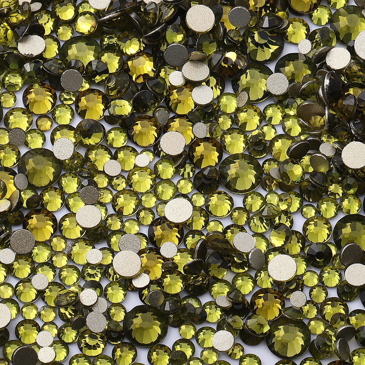 QIIY 1440pcs Glass Rhinestones – Mixed Sizes Flatback Gems