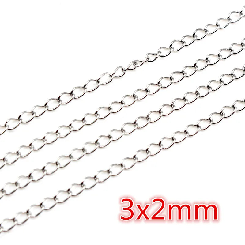 5m Stainless Steel Necklace Chains for DIY Jewelry
