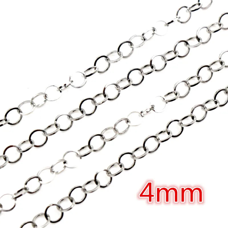 5m Stainless Steel Necklace Chains for DIY Jewelry