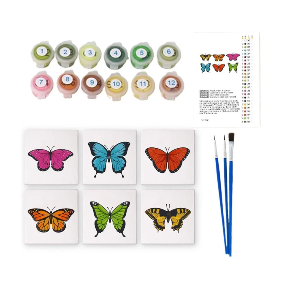6-Pack Paint by Numbers Kit – Cocktail Art DIY Set