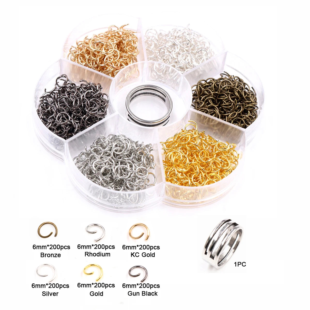Assorted Jump Ring Set – 8 Colors, 3–10mm
