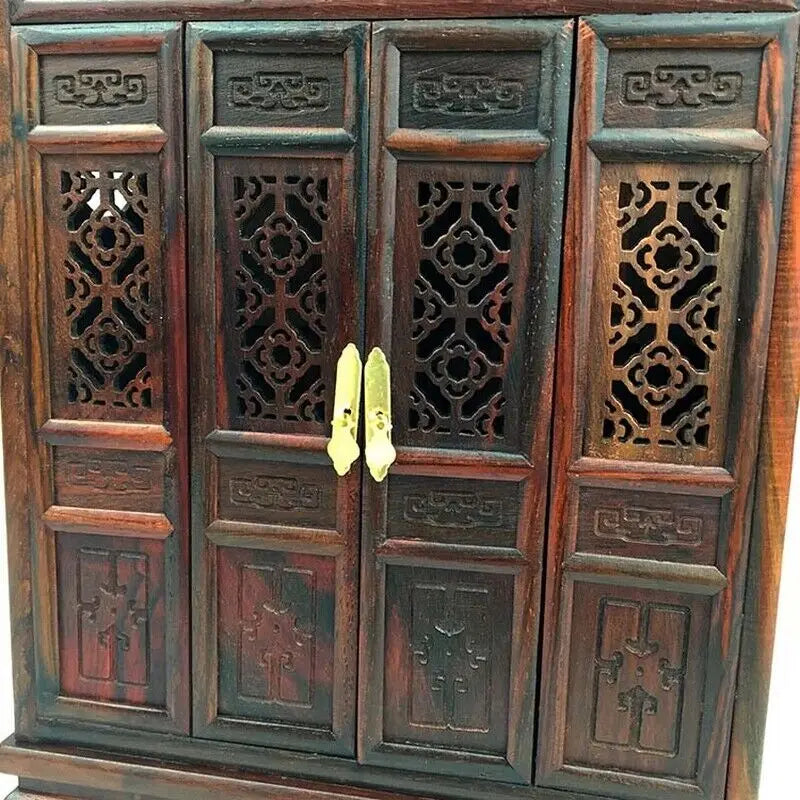 Rosewood Carved Buddha Altar – Portable Zen Butsudan Shrine