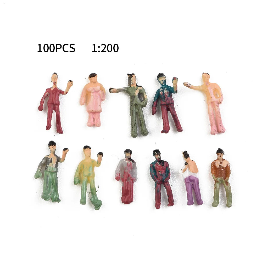 100pcs 1:200 Scale People Figures – DIY Model Building Characters