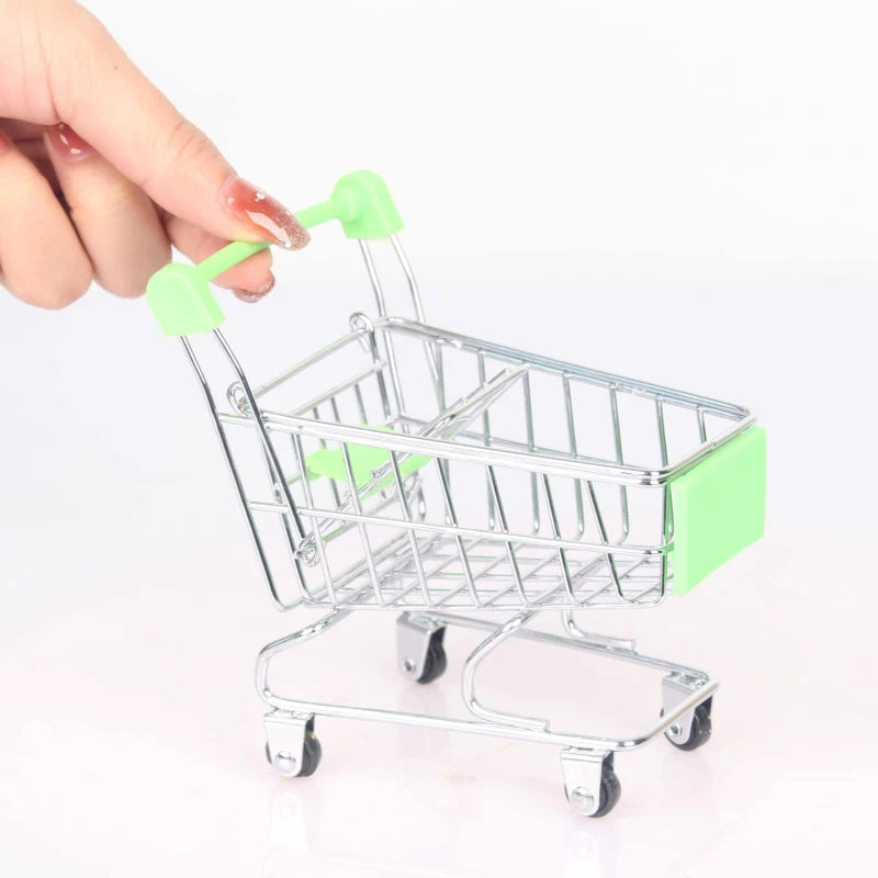 Mini Shopping Cart Desktop Model Toy