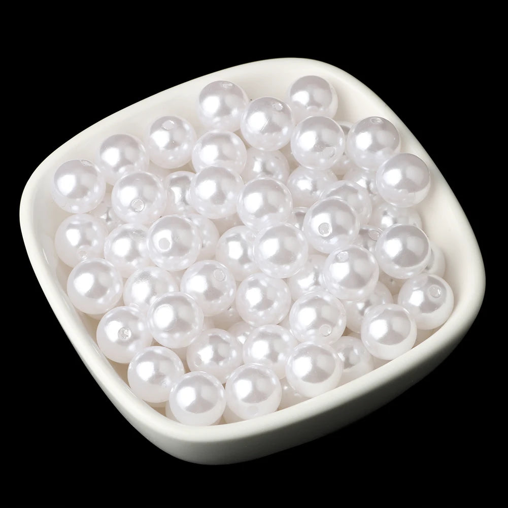 60–1000pcs ABS Pearl Beads for DIY Jewelry
