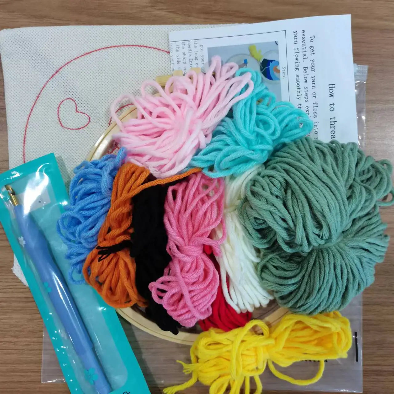 20x20cm Cow Punch Needle Embroidery Kit – Beginner DIY