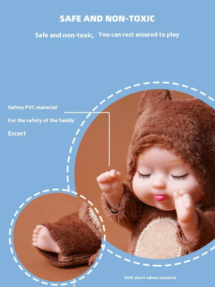 Mini Reborn Sleeping Baby Doll with Clothes & Accessories