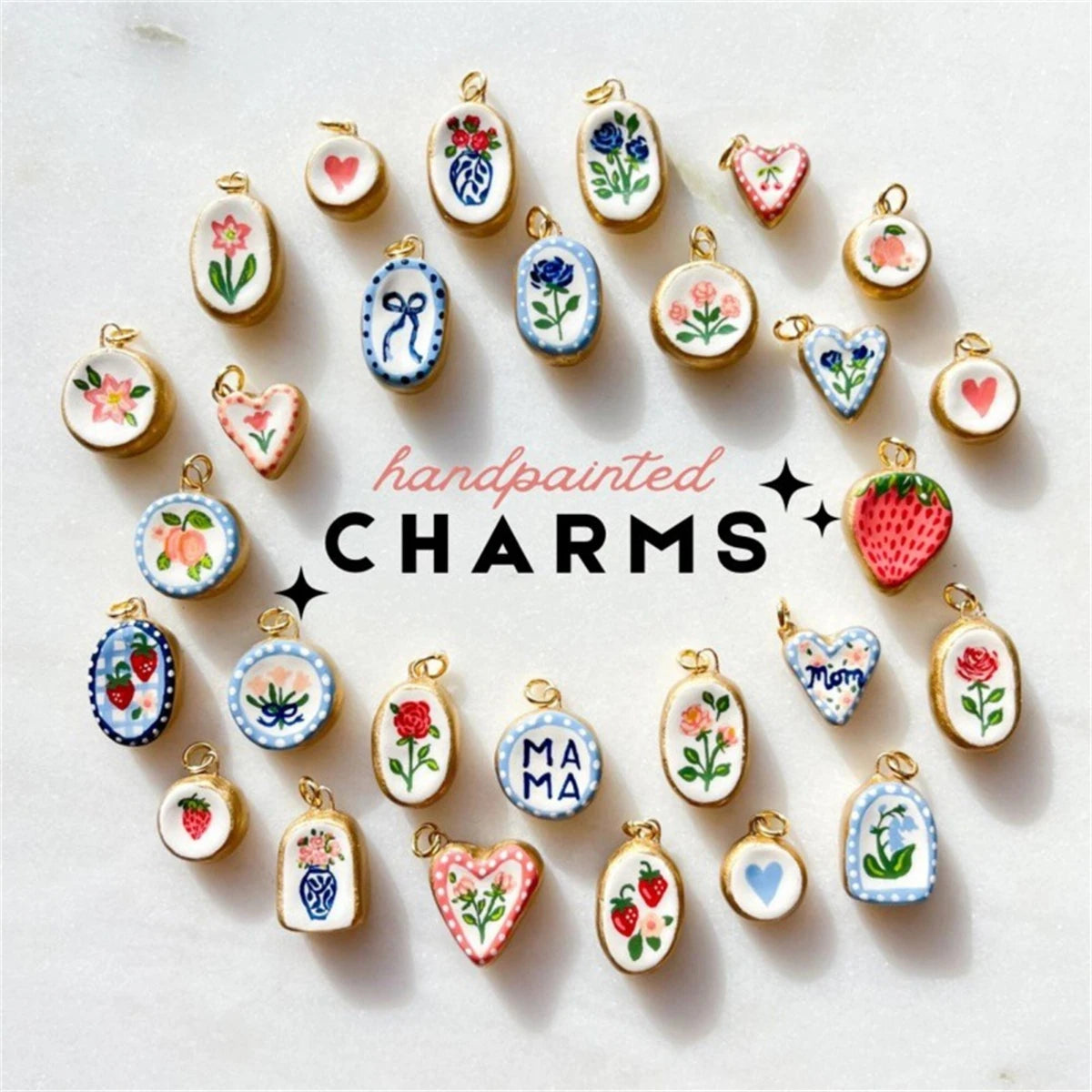 Butterfly & Flower DIY Pendants – Gold-Plated Charms