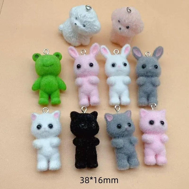 5-Piece 3D Animal Resin Charms – DIY Jewelry Set