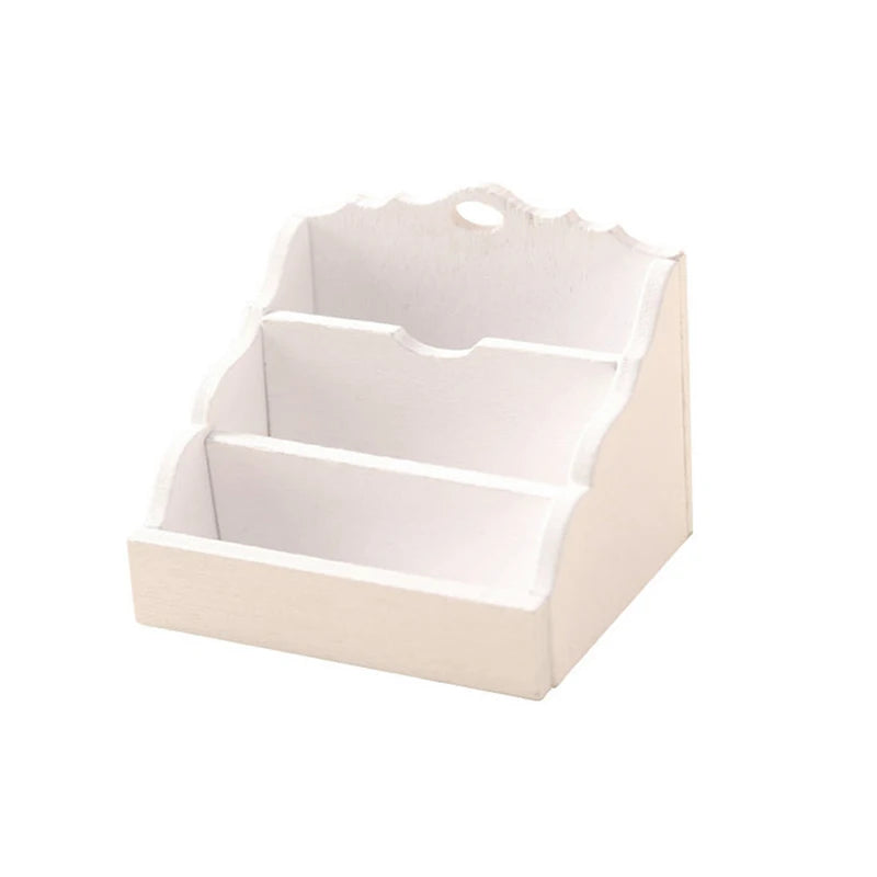 1:12 Mini White Cupboard – Dollhouse Display & Storage Cabinet