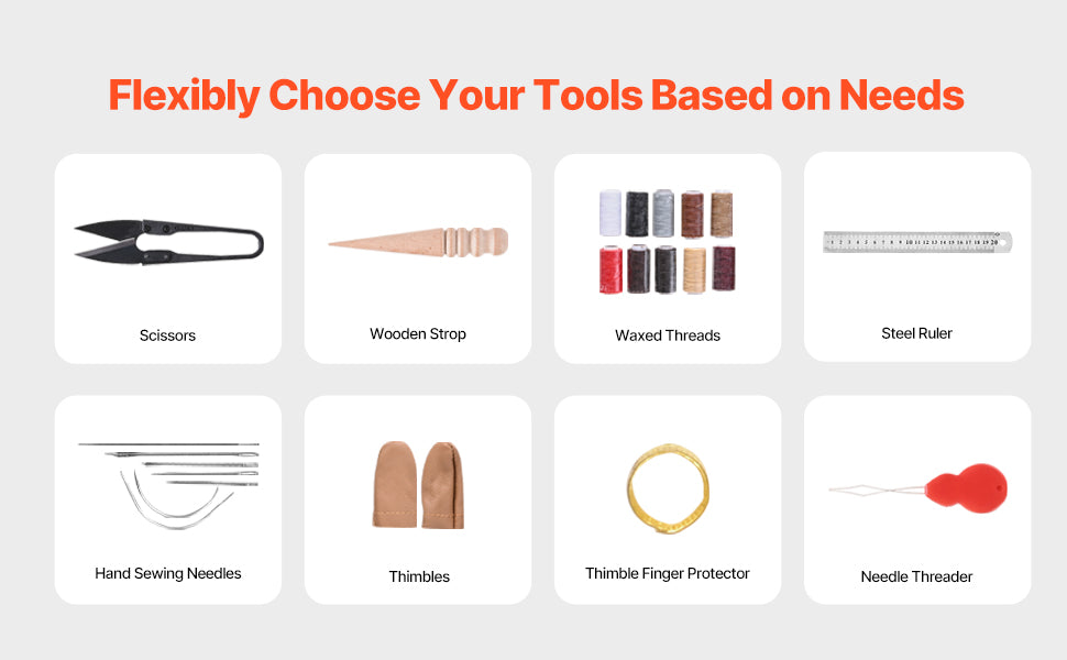 VEVOR Leather Working Tools Kit with Bag – 38–92pcs